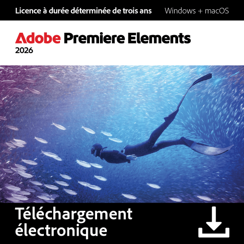ADOBE Premiere Elements 2026 - Abonnement 3 ans - (Windows/Mac)