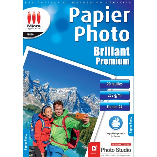 Papier Photo Brillant A4 - Premium - 255 g/m² - 20 Feuilles