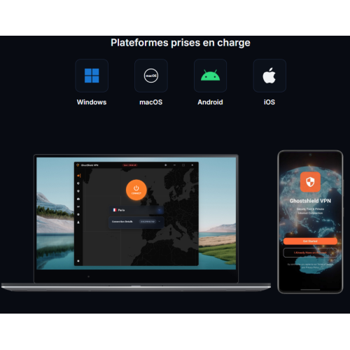 GhostShield VPN | VPN sécurisé, confidentialité et protection Internet