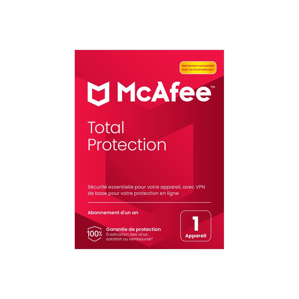 1 An 1 Appareil McAfee Total Protection 2024 1 AN 1 appareil