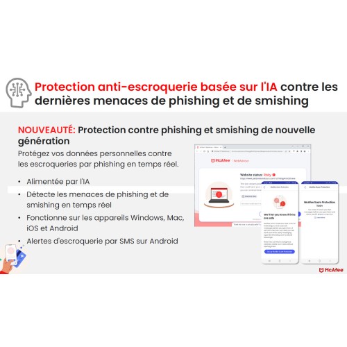 McAfee Total Protection 2024 - 2 ANS - 5 appareils