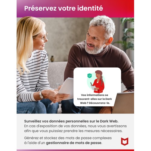 1 An - Appareils Illimités : McAfee + Premium Family 2025 - 1 AN - Appareils illimités