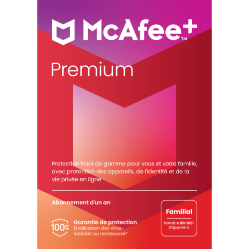 McAfee + Premium Family 2024 - 1 AN - Appareils illimités
