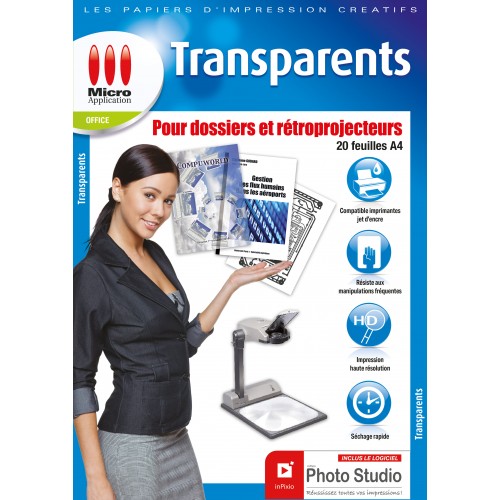 Transparents pour Dossiers et Rétroprojecteurs - 20 feuilles