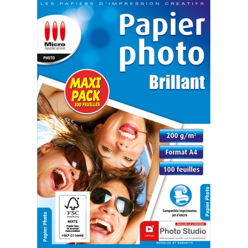 Papier Photo Brillant A4 Maxi Pack - 100 feuilles - 200 g/m²