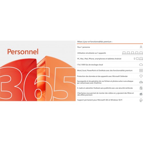 Microsoft 365 Personnel - 1 utilisateur - Abonnement 1 an