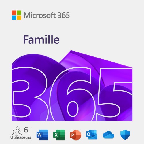 Microsoft 365 Famille - 6 utilisateur - Abonnement 1 an