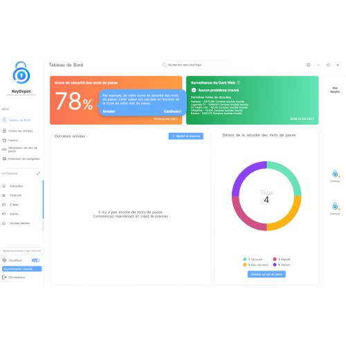 KeyDepot - Gestionnaire de mot de passe