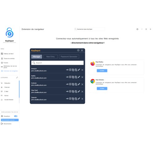 KeyDepot - Gestionnaire de mot de passe