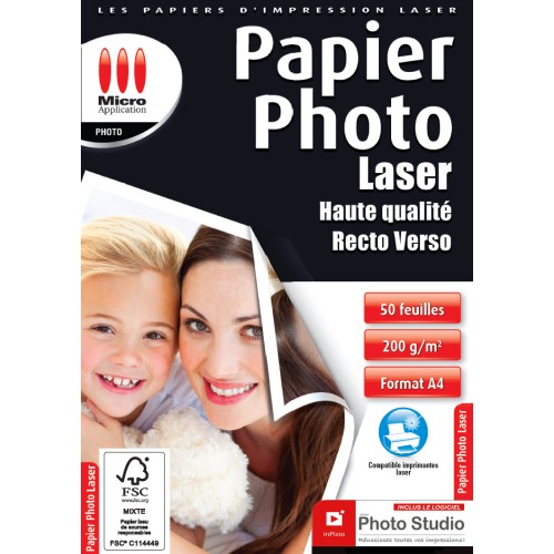 Papier Photo Laser Haute Qualité A4 - 200 g/m² - 50 feuilles