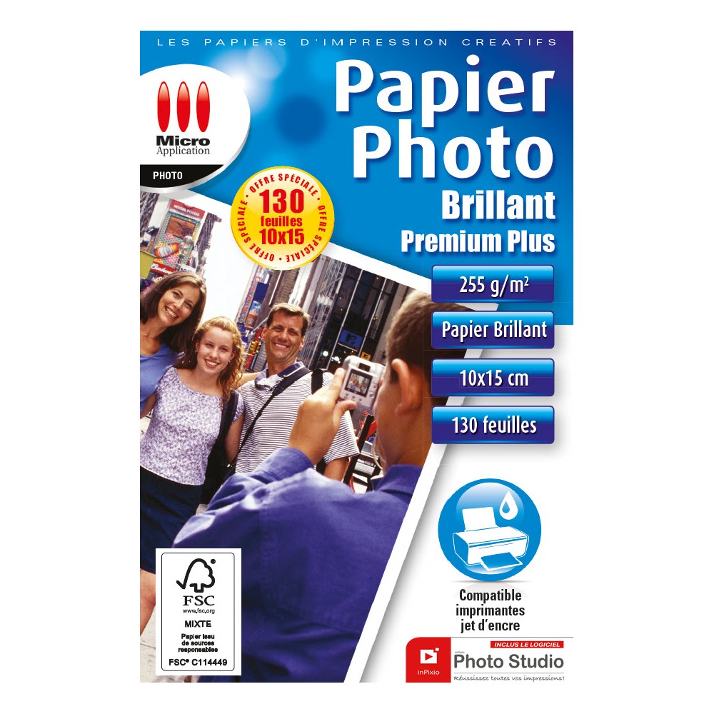 Papier imprimante Micro Application Papier Photo - Brillant - Multi-Formats