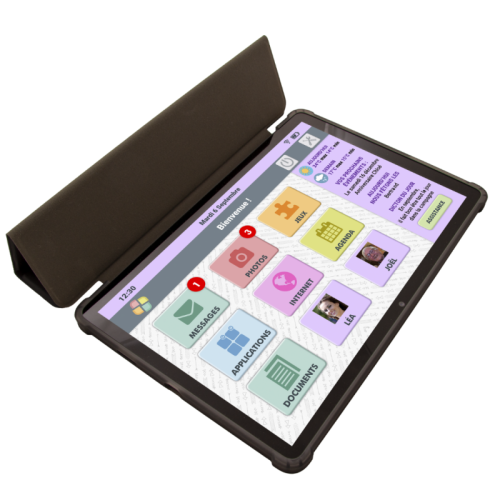 Facilotab Classic – Tablette simplifiée pour seniors – WiFi, 10,1″, 128 Go, Android 14