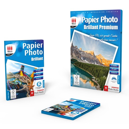 Papier Photo Brillant * Format A3 * - 255 g/m² - 15 Feuilles
