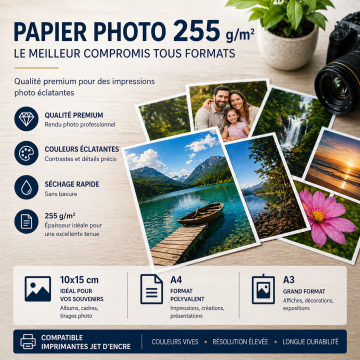 Le meilleur compromis : tous les formats en 255G/m²